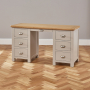 Cotswold Grey Painted Large Twin Pedestal Desk