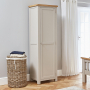 Cotswold Grey Painted Single Linen Storage Shaker Cupboard