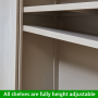 Cotswold Grey Painted Double Shaker Kitchen Pantry Cupboard