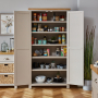 Cotswold Grey Painted Double Shaker Kitchen Pantry Cupboard