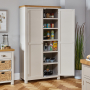 Cotswold Grey Painted Double Shaker Kitchen Pantry Cupboard