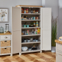 Cotswold Grey Painted Double Shaker Kitchen Pantry Cupboard