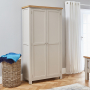 Cotswold Grey Painted Double Linen Storage Shaker Cupboard