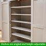 Cotswold Grey Painted Large Shoe Cupboard