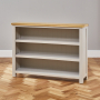 Cotswold Grey Painted Wide Low Bookcase