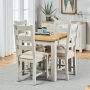 Cotswold Grey Square Flip Top Dining Table and 4 Chair Set