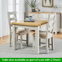 Cotswold Grey Square Flip Top Dining Table - Extending 85cm to 170cm