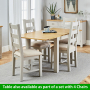 Cotswold Grey Square Flip Top Dining Table - Extending 85cm to 170cm