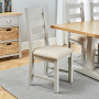 Cotswold Grey Painted Oak 1.8m Refectory Dining Table and 6 Chair Set