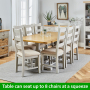 Cotswold Grey Painted Oak 1.8m Refectory Dining Table and 6 Chair Set