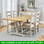 Cotswold Grey Painted Oak 1.8m Refectory Dining Table - Seats 6 to 8