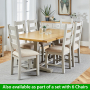 Cotswold Grey Painted Oak 1.8m Refectory Dining Table - Seats 6 to 8