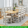 Cotswold Grey Painted Oak 2.2m Refectory Dining Table and 6 Chair Set