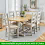 Cotswold Grey Painted Oak 2.2m Refectory Dining Table and 8 Chair Set