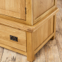 Hereford Rustic Oak 3 Door Triple Wardrobe with Mirror