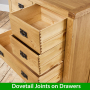 Hereford Rustic Oak Tall 4 Over 3 Drawer Chest