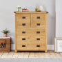 Hereford Rustic Oak Tall 4 Over 3 Drawer Chest