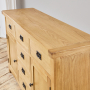 Hereford Rustic Oak Large 2 Door 6 Drawer Sideboard