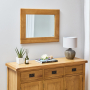 Hereford Rustic Oak Small Wall Mirror - 80cm x 60cm