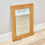 Hereford Rustic Oak Small Wall Mirror - 80cm x 60cm