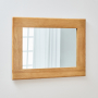 Hereford Rustic Oak Small Wall Mirror - 80cm x 60cm