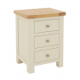 Marbury Cream Painted 3 Drawer Bedside Table