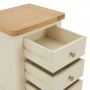 Marbury Cream Painted 3 Drawer Bedside Table