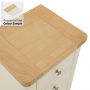 Marbury Cream Painted 3 Drawer Bedside Table