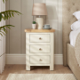 Marbury Cream Painted 3 Drawer Bedside Table