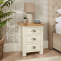 Marbury Cream Painted 3 Drawer Bedside Table