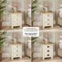 Marbury Cream Painted 3 Drawer Bedside Table