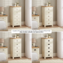 Marbury Cream Painted 5 Drawer Tallboy Narrow Chest