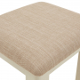 Marbury Cream Painted Dressing Table Stool with Natural Fabric Seat