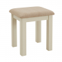 Marbury Cream Painted Dressing Table Stool with Natural Fabric Seat