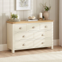 Marbury Cream Painted 3 over 4 Drawer Wide Chest