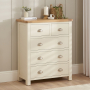 Marbury Cream Painted 2 over 3 Drawer Chest