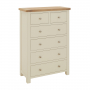 Marbury Cream Painted 2 over 4 Drawer Chest