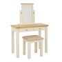 Marbury Cream Painted 2 Drawer Dressing Table Set with Mirror & Stool