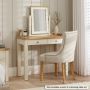 Marbury Cream Painted 2 Drawer Dressing Table Set with Mirror