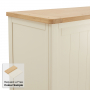 Marbury Cream Painted Double Wardrobe with 2 Sliding Doors & 2 Drawers