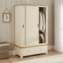 Marbury Cream Painted Double Wardrobe with 2 Sliding Doors & 2 Drawers