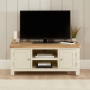 Marbury Cream Painted Widescreen TV Unit Stand – Up to 60” TV Size