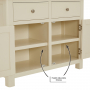 Marbury Cream Painted Medium 2 Door 2 Drawer Sideboard