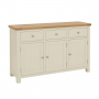 Marbury Cream Painted Large 3 Drawer 3 Door Sideboard