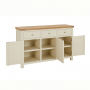 Marbury Cream Painted Large 3 Drawer 3 Door Sideboard