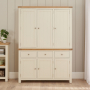 Marbury Cream Painted Triple Kitchen Larder Pantry Cupboard