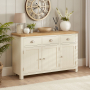 Marbury Cream Painted Large 3 Drawer 3 Door Sideboard