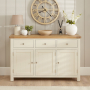 Marbury Cream Painted Large 3 Drawer 3 Door Sideboard