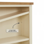 Marbury Cream Painted Small Low Bookcase