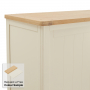 Marbury Cream Painted Large Double Wardrobe with 2 Sliding Doors & 3 Drawers